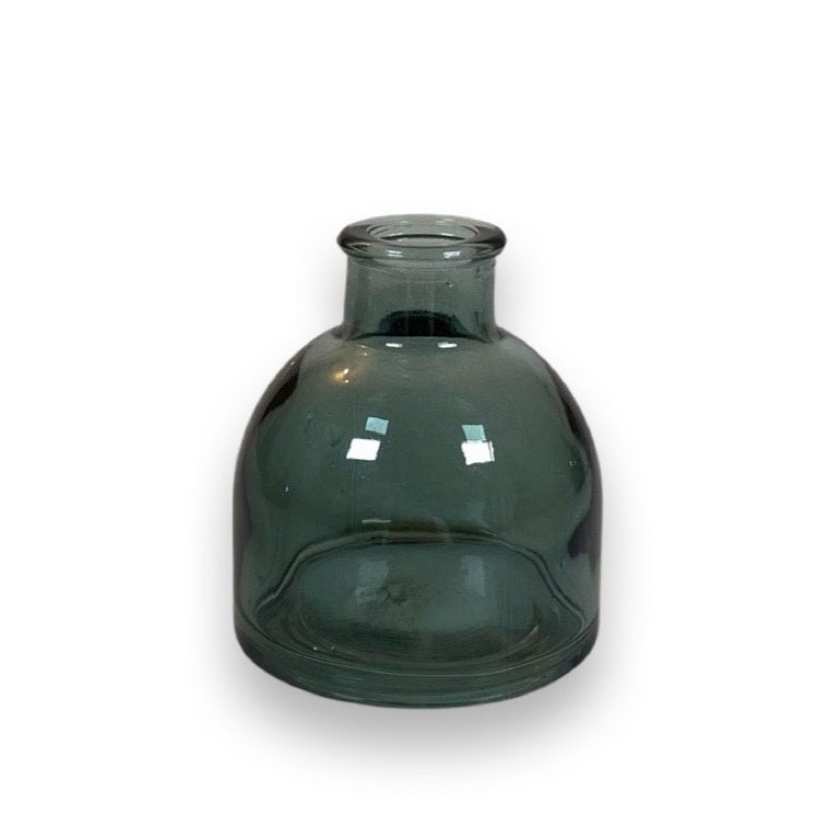Sklenená mini váza Pava Petrol
