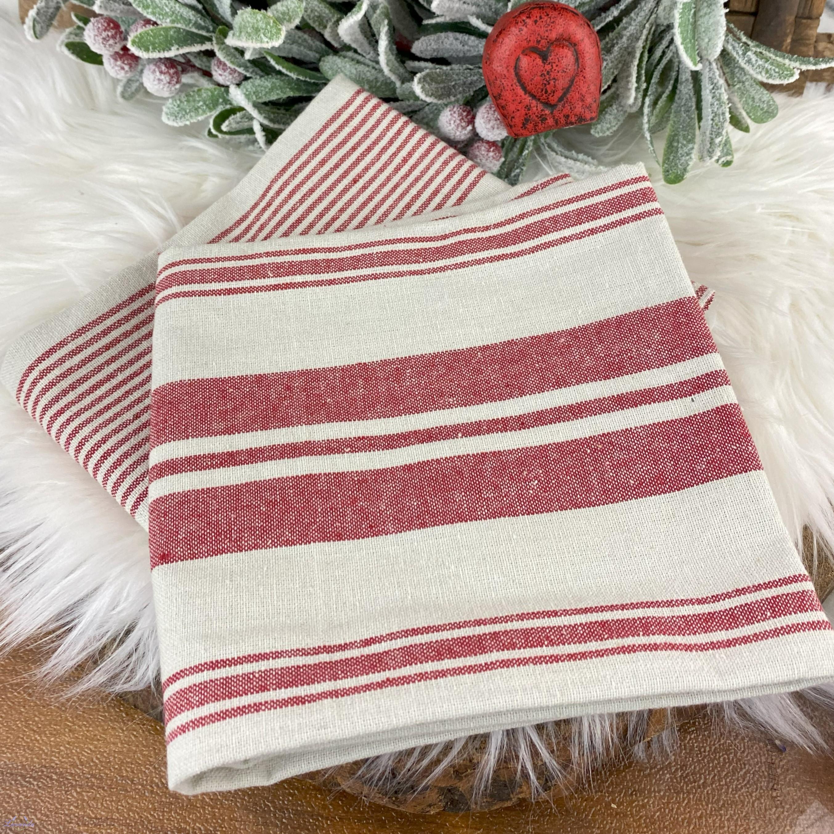 Utierky na riad Stripe Red, sada 2 ks 